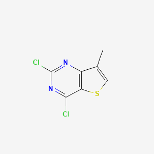 2,4-Dichloro-7-methylthieno[3,2-d]pyrimidine chemical structure (CAS 35265-83-9)