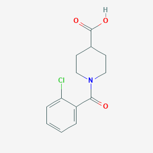 1-(2-Chlorobenzoyl)piperidine-4-carboxylic acid chemical structure (CAS 352673-16-6)
