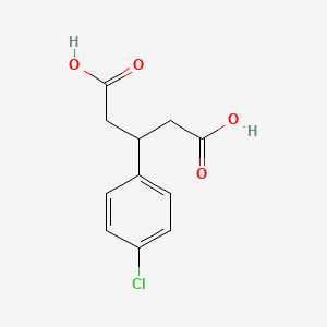 3-(4-Chlorophenyl)pentanedioic acid chemical structure (CAS 35271-74-0)