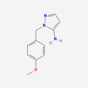 1-(4-Methoxybenzyl)-1H-pyrazol-5-amine chemical structure (CAS 3528-45-8)