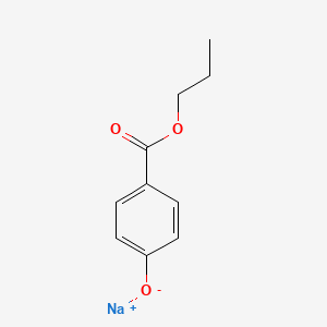Sodium 4-(propoxycarbonyl)phenolate chemical structure (CAS 35285-69-9)