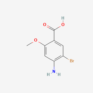 4-Amino-5-bromo-2-methoxybenzoic acid chemical structure (CAS 35290-97-2)