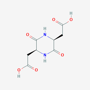 2,2'-((2S,5S)-3,6-Dioxopiperazine-2,5-diyl)diacetic acid chemical structure (CAS 35309-53-6)