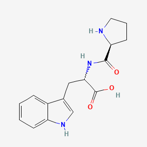 (S)-3-(1H-Indol-3-yl)-2-((S)-pyrrolidine-2-carboxamido)propanoic acid chemical structure (CAS 35310-39-5)