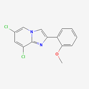 6,8-Dichloro-2-(2-methoxyphenyl)imidazo[1,2-a]pyridine chemical structure (CAS 353258-15-8)