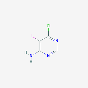 6-Chloro-5-iodopyrimidin-4-amine chemical structure (CAS 353272-15-8)