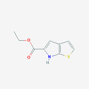 Ethyl 6H-thieno[2,3-b]pyrrole-5-carboxylate chemical structure (CAS 35357-56-3)