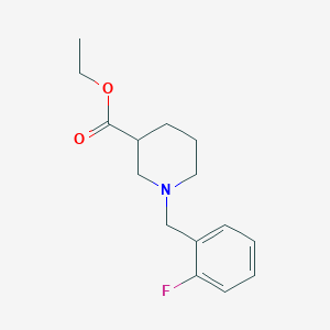 Ethyl 1-(2-fluorobenzyl)piperidine-3-carboxylate chemical structure (CAS 353777-91-0)