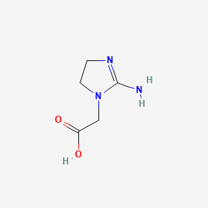 2-(2-Iminoimidazolidin-1-yl)acetic acid chemical structure (CAS 35404-50-3)