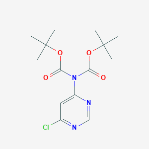 N,N-DiBoc-4-amino-6-chloropyrimidine chemical structure (CAS 354112-08-6)