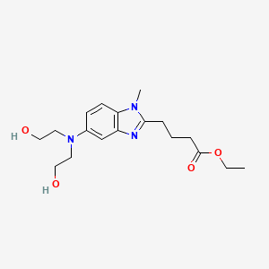 Ethyl 4-(5-(bis(2-hydroxyethyl)amino)-1-methyl-1H-benzo[d]imidazol-2-yl)butanoate chemical structure (CAS 3543-74-6)