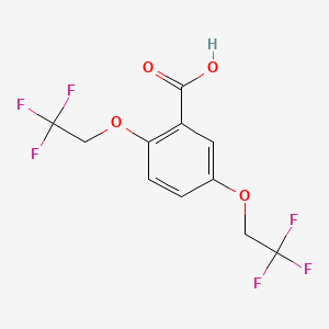 2,5-Bis(2,2,2-trifluoroethoxy)benzoic acid chemical structure (CAS 35480-52-5)