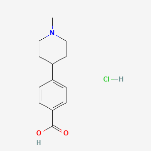 4-(1-Methylpiperidin-4-yl)benzoic acid hydrochloride chemical structure (CAS 354813-49-3)