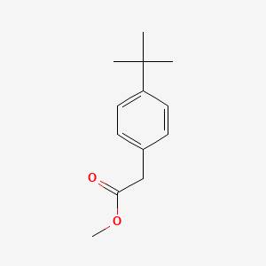 Methyl 2-(4-(tert-butyl)phenyl)acetate chemical structure (CAS 3549-23-3)