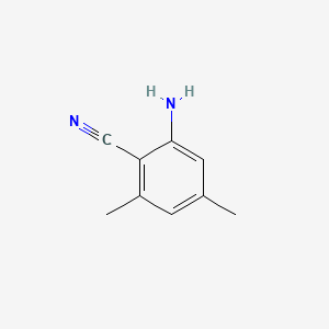 2-Amino-4,6-dimethylbenzonitrile chemical structure (CAS 35490-77-8)