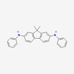 9,9-Dimethyl-N2,N7-diphenyl-9H-fluorene-2,7-diamine chemical structure (CAS 354987-86-3)