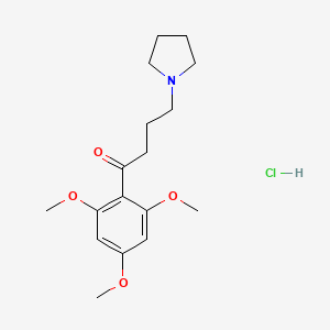 4-(Pyrrolidin-1-yl)-1-(2,4,6-trimethoxyphenyl)butan-1-one hydrochloride chemical structure (CAS 35543-24-9)
