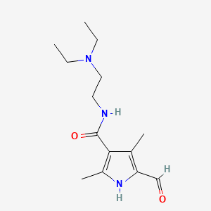 N-(2-(Diethylamino)ethyl)-5-formyl-2,4-dimethyl-1H-pyrrole-3-carboxamide chemical structure (CAS 356068-86-5)