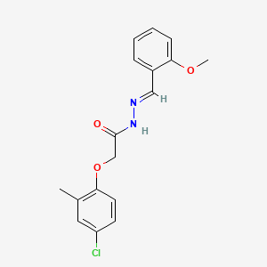 2-(4-Chloro-2-methylphenoxy)-N'-(2-methoxybenzylidene)acetohydrazide chemical structure (CAS 356102-14-2)