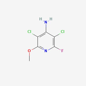 3,5-Dichloro-2-fluoro-6-methoxypyridin-4-amine chemical structure (CAS 35622-80-1)