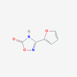3-(Furan-2-yl)-1,2,4-oxadiazol-5(2H)-one chemical structure (CAS 35637-13-9)