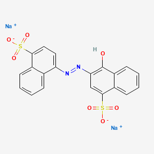 Sodium 4-hydroxy-3-((4-sulfonatonaphthalen-1-yl)diazenyl)naphthalene-1-sulfonate chemical structure (CAS 3567-69-9)