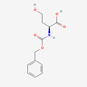 (S)-2-(((Benzyloxy)carbonyl)amino)-4-hydroxybutanoic acid chemical structure (CAS 35677-88-4)