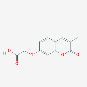 2-((3,4-Dimethyl-2-oxo-2H-chromen-7-yl)oxy)acetic acid chemical structure (CAS 35679-93-7)