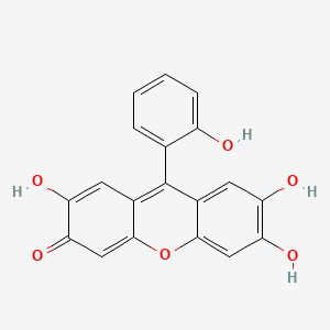 2,6,7-Trihydroxy-9-(2-hydroxyphenyl)-3H-xanthen-3-one chemical structure (CAS 3569-82-2)