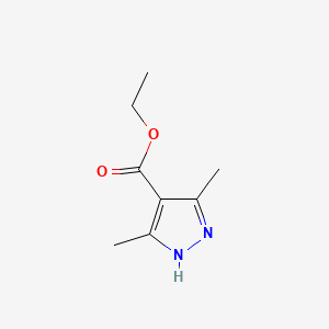 Ethyl 3,5-dimethyl-1H-pyrazole-4-carboxylate chemical structure (CAS 35691-93-1)