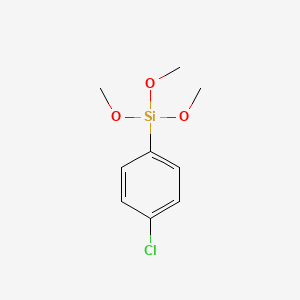 (4-Chlorophenyl)trimethoxysilane chemical structure (CAS 35692-30-9)
