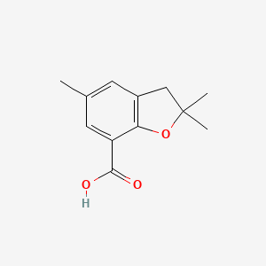 2,2,5-Trimethyl-2,3-dihydrobenzofuran-7-carboxylic acid chemical structure (CAS 35700-73-3)