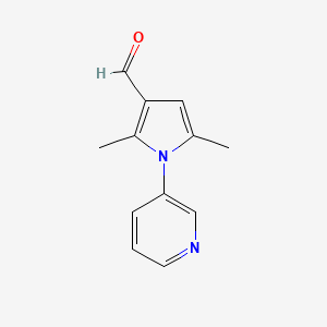 2,5-Dimethyl-1-(pyridin-3-yl)-1H-pyrrole-3-carbaldehyde chemical structure (CAS 35711-47-8)