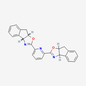 2,6-Bis((3aR,8aS)-8,8a-dihydro-3aH-indeno[1,2-d]oxazol-2-yl)pyridine chemical structure (CAS 357209-32-6)