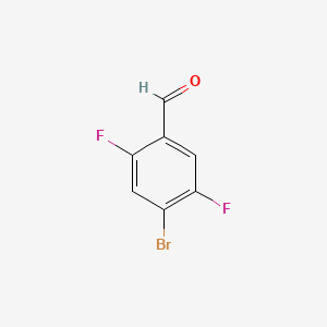 4-Bromo-2,5-difluorobenzaldehyde chemical structure (CAS 357405-75-5)