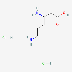 (3S)-3,6-Diaminohexanoic acid dihydrochloride chemical structure (CAS 35761-15-0)