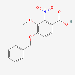 4-(Benzyloxy)-3-methoxy-2-nitrobenzoic acid chemical structure (CAS 3584-32-5)
