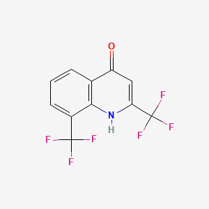 2,8-Bis(trifluoromethyl)-4-hydroxyquinoline chemical structure (CAS 35853-41-9)
