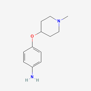 4-((1-Methylpiperidin-4-yl)oxy)aniline chemical structure (CAS 358789-72-7)