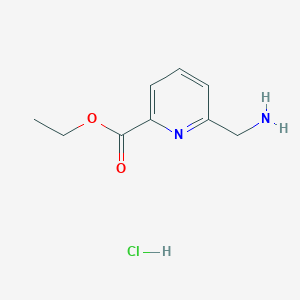 Ethyl 6-(aminomethyl)picolinate hydrochloride chemical structure (CAS 359015-11-5)