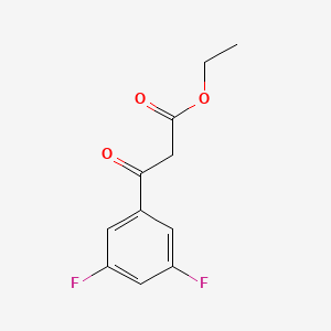 Ethyl 3-(3,5-difluorophenyl)-3-oxopropanoate chemical structure (CAS 359424-42-3)