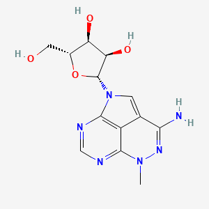 (2R,3R,4S,5R)-2-(3-Amino-5-methyl-1,4,5,6,8-pentaazaacenaphthylen-1(5H)-yl)-5-(hydroxymethyl)tetrahydrofuran-3,4-diol chemical structure (CAS 35943-35-2)