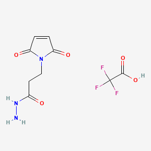 3-(2,5-Dioxo-2,5-dihydro-1H-pyrrol-1-yl)propanehydrazide 2,2,2-trifluoroacetate chemical structure (CAS 359436-61-6)