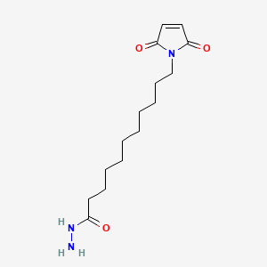 11-(2,5-Dioxo-2,5-dihydro-1H-pyrrol-1-yl)undecanehydrazide chemical structure (CAS 359436-62-7)