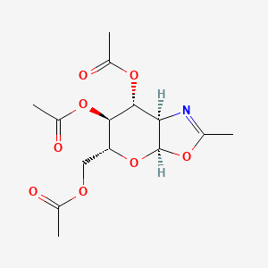 (3aR,5R,6S,7R,7aR)-5-(Acetoxymethyl)-2-methyl-5,6,7,7a-tetrahydro-3aH-pyrano[3,2-d]oxazole-6,7-diyl diacetate chemical structure (CAS 35954-65-5)