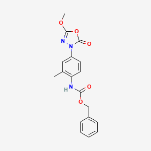 Benzyl (4-(5-methoxy-2-oxo-1,3,4-oxadiazol-3(2H)-yl)-2-methylphenyl)carbamate chemical structure (CAS 359714-55-9)