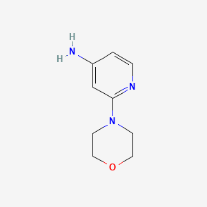 2-Morpholinopyridin-4-amine chemical structure (CAS 35980-77-9)
