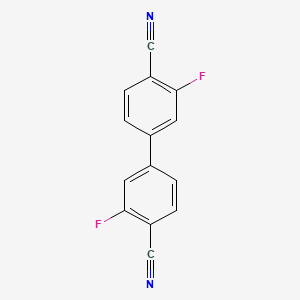 3,3'-Difluoro-[1,1'-biphenyl]-4,4'-dicarbonitrile chemical structure (CAS 359813-00-6)
