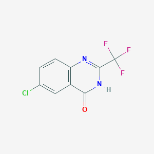 6-Chloro-2-(trifluoromethyl)quinazolin-4(3H)-one chemical structure (CAS 35982-55-9)