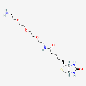 N-(2-(2-(2-(2-Aminoethoxy)ethoxy)ethoxy)ethyl)-5-((3aS,4S,6aR)-2-oxohexahydro-1H-thieno[3,4-d]imidazol-4-yl)pentanamide chemical structure (CAS 359860-27-8)